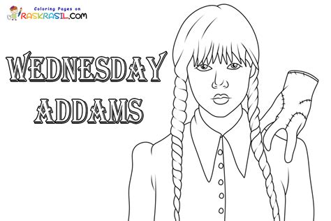 wednesday addams ausmalbilder|Wednesday Coloring Page